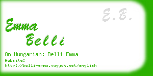 emma belli business card